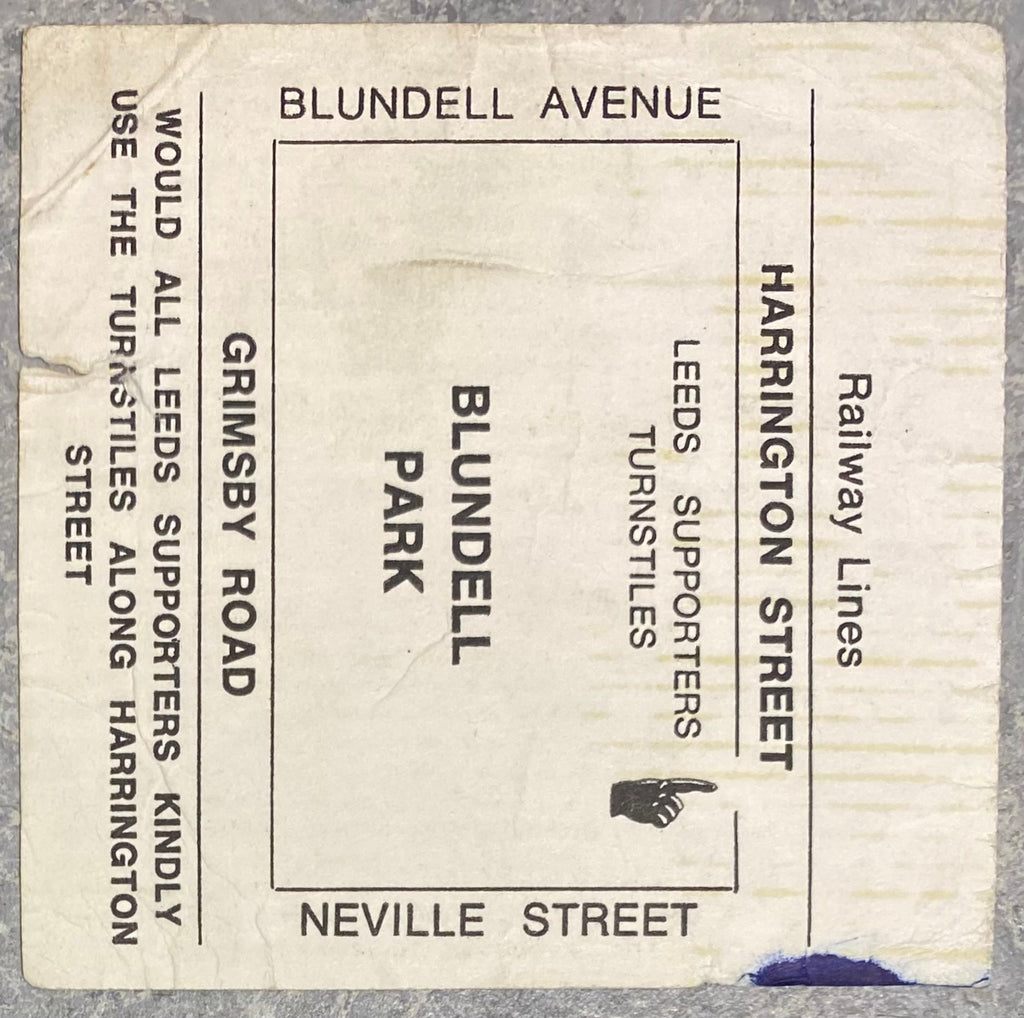 1982/83 ORIGINAL DIVISION TWO TICKET GRIMSBY TOWN V LEEDS UNITED