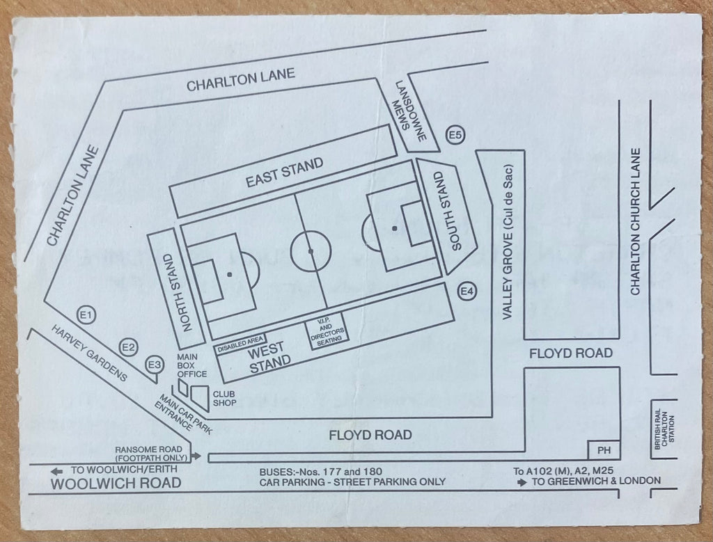 1993/94 ORIGINAL FA CUP 4TH ROUND TICKET CHARLTON ATHLETIC V BLACKBURN ROVERS