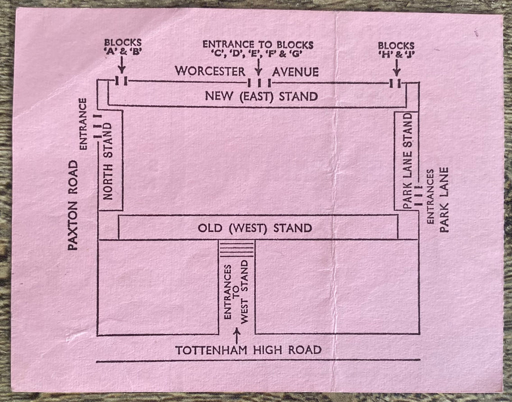 1967/68 ORIGINAL FA CUP 4TH ROUND TICKET TOTTENHAM HOTSPUR V PRESTON NORTH END
