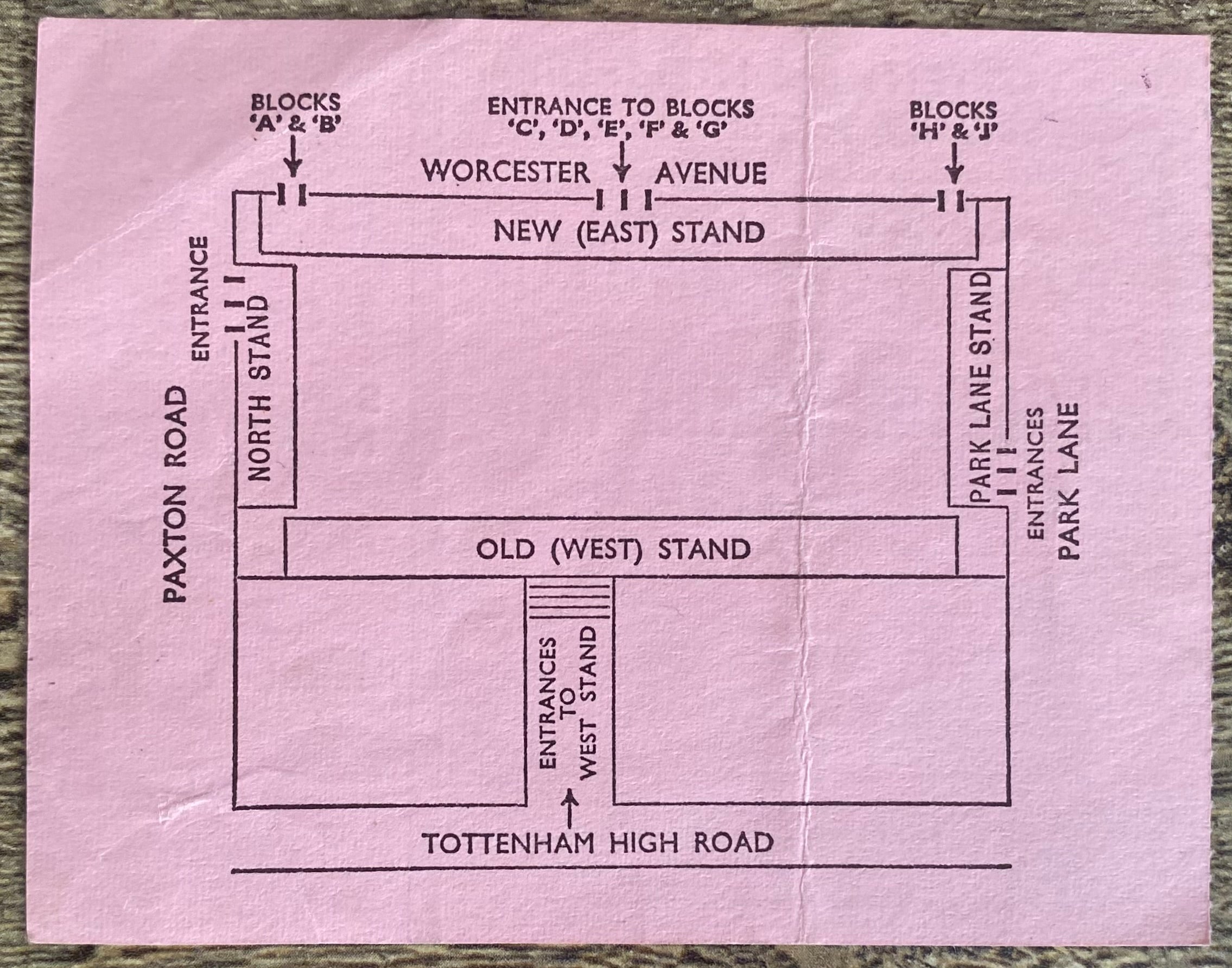 1967/68 ORIGINAL FA CUP 4TH ROUND TICKET TOTTENHAM HOTSPUR V PRESTON NORTH END
