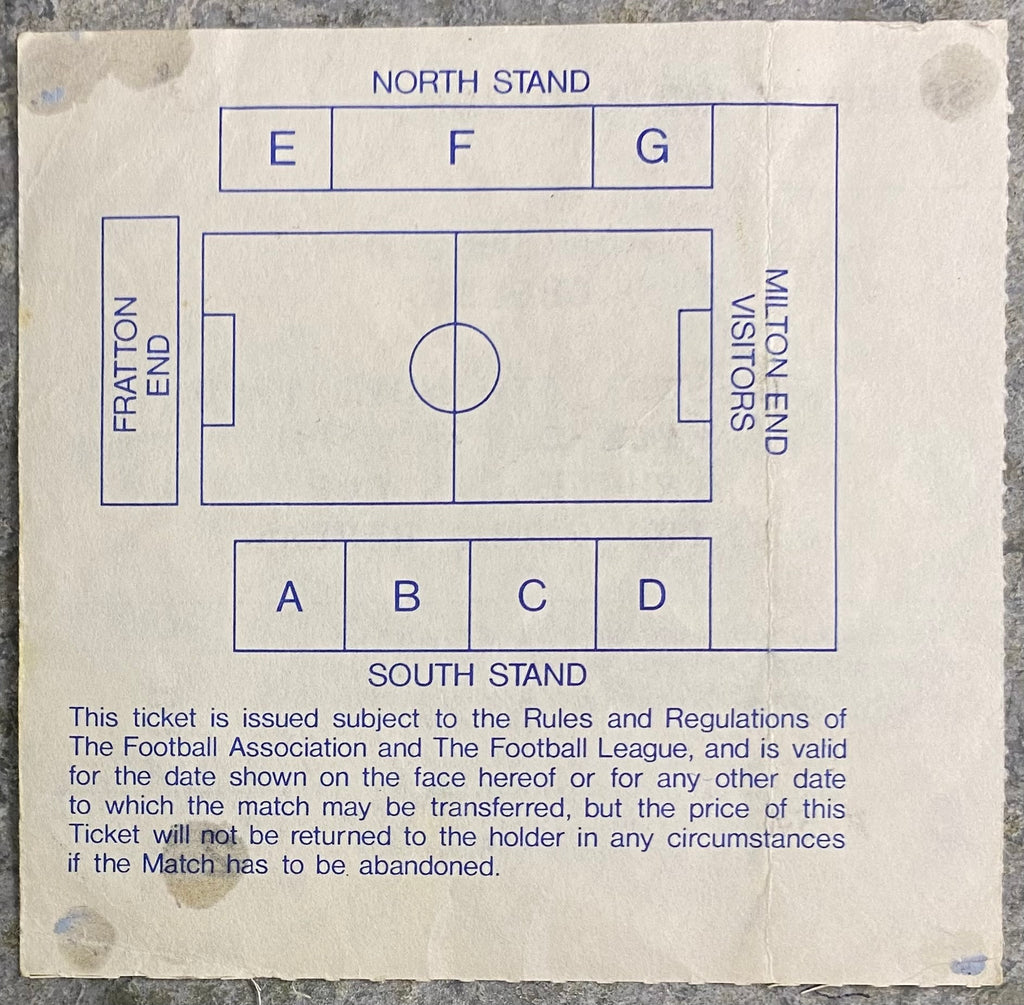1990/91 ORIGINAL RUMBELOWS CUP 3RD ROUND REPLAY TICKET PORTSMOUTH V CHELSEA