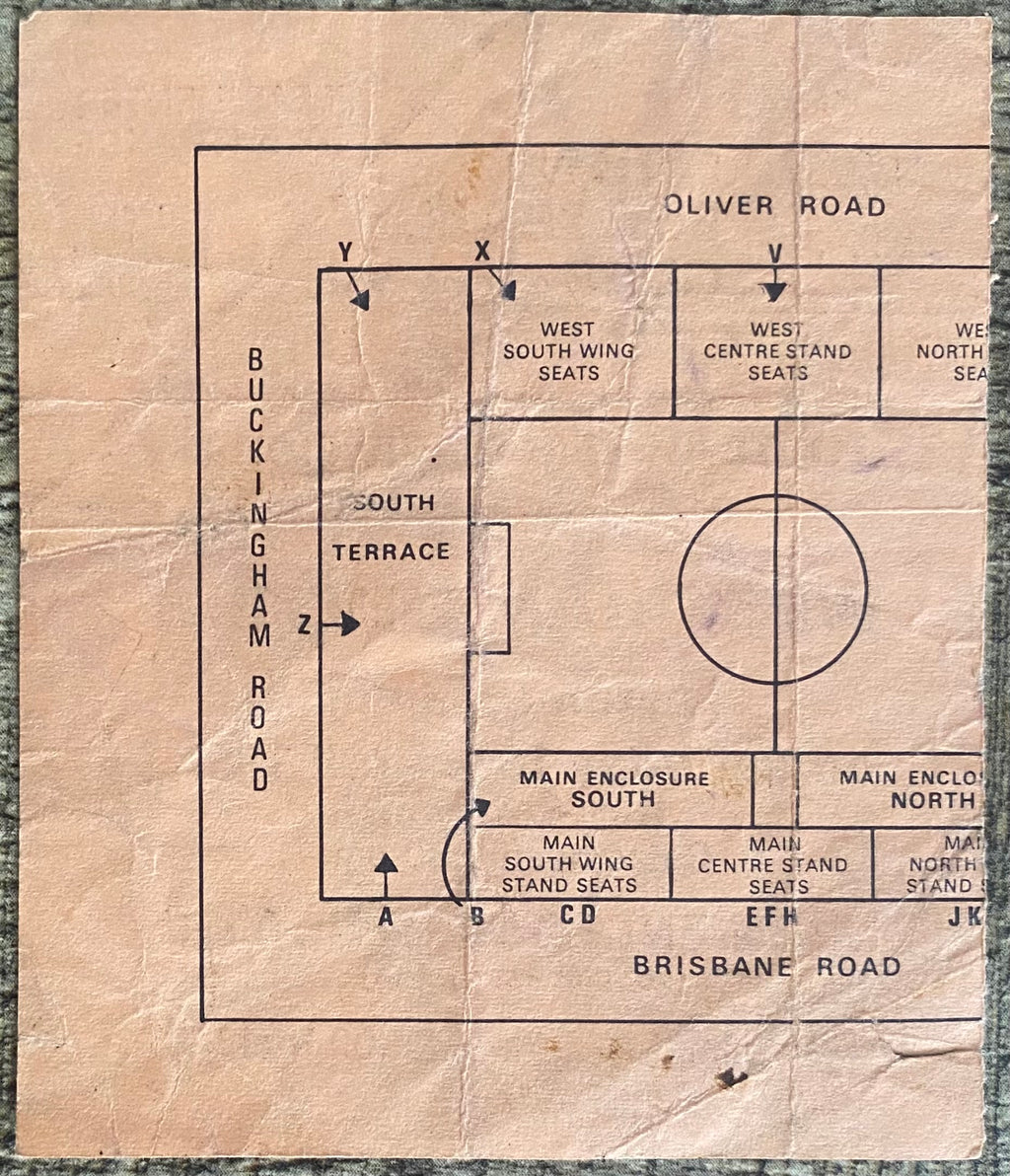 1980/81 ORIGINAL DIVISION 2 TICKET ORIENT V WEST HAM UNITED
