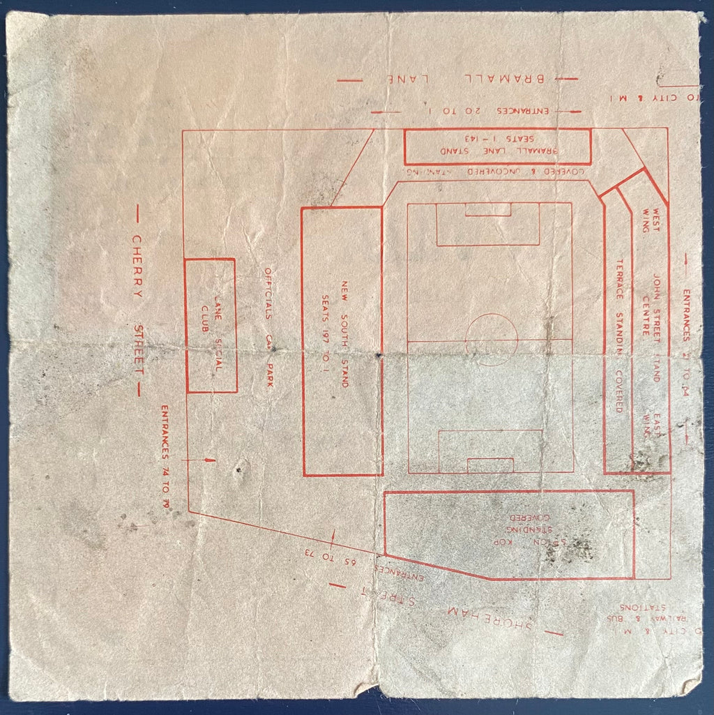 1975/76 ORIGINAL DIVISION 1 TICKET SHEFFIELD UNITED V ASTON VILLA