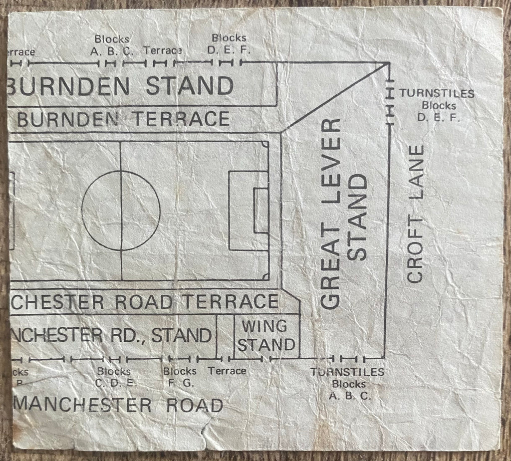 1978/79 ORIGINAL DIVISION ONE TICKET BOLTON WANDERERS V LEEDS UNITED