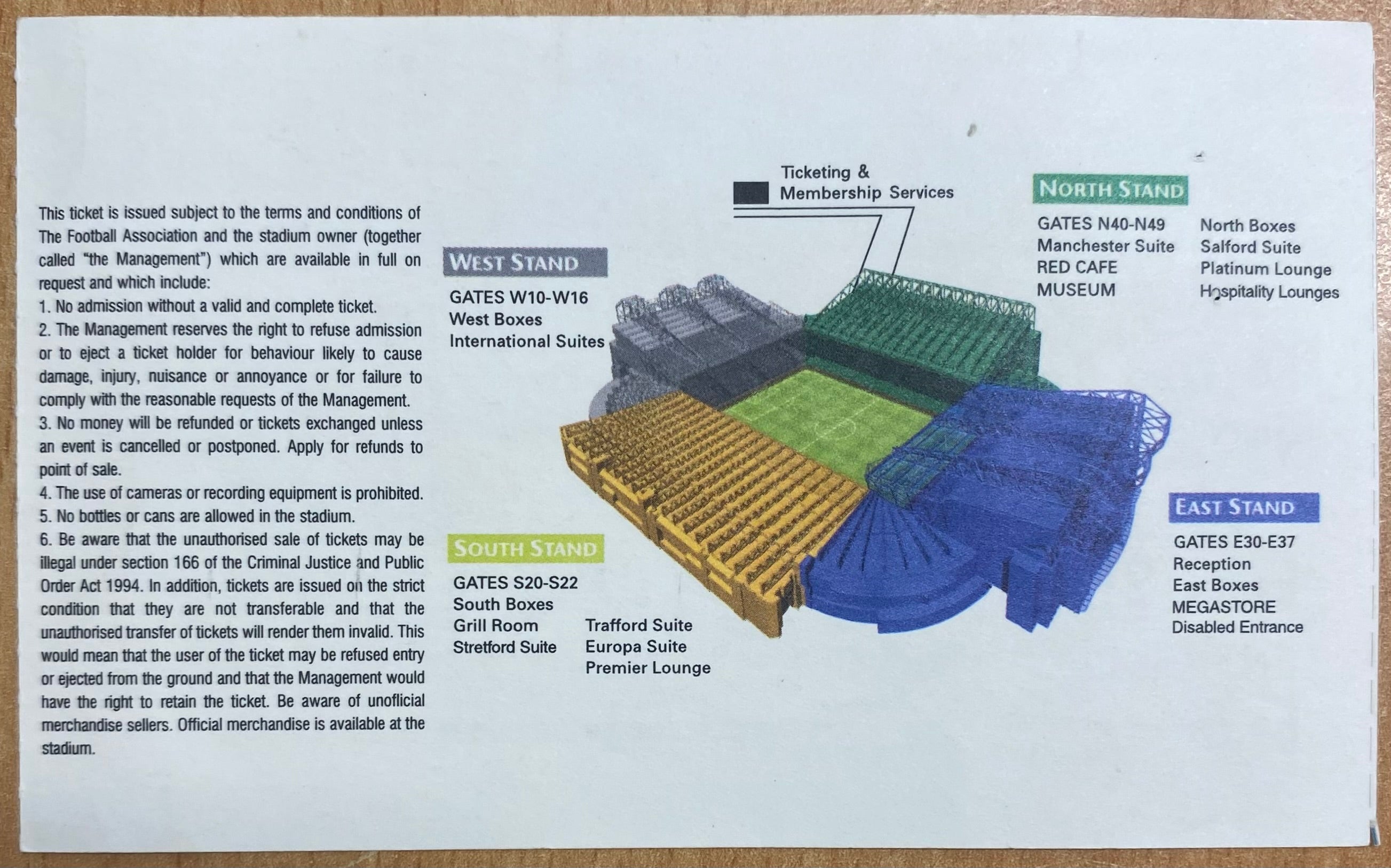 2002 ORIGINAL FA CUP SEMI FINAL TICKET MIDDLESBROUGH V ARSENAL @ OLD TRAFFORD