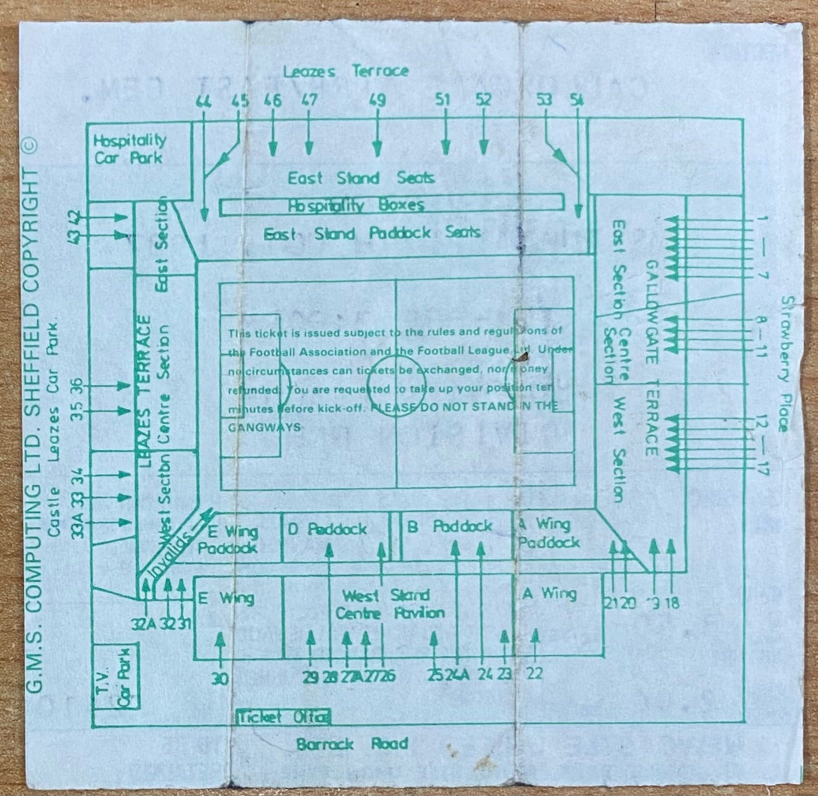 1987/88 ORIGINAL DIVISION ONE TICKET NEWCASTLE UNITED V EVERTON