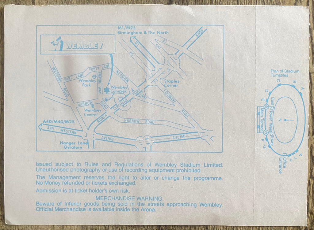 1988 ORIGINAL UNUSED ROUS CUP TICKET ENGLAND V SCOTLAND