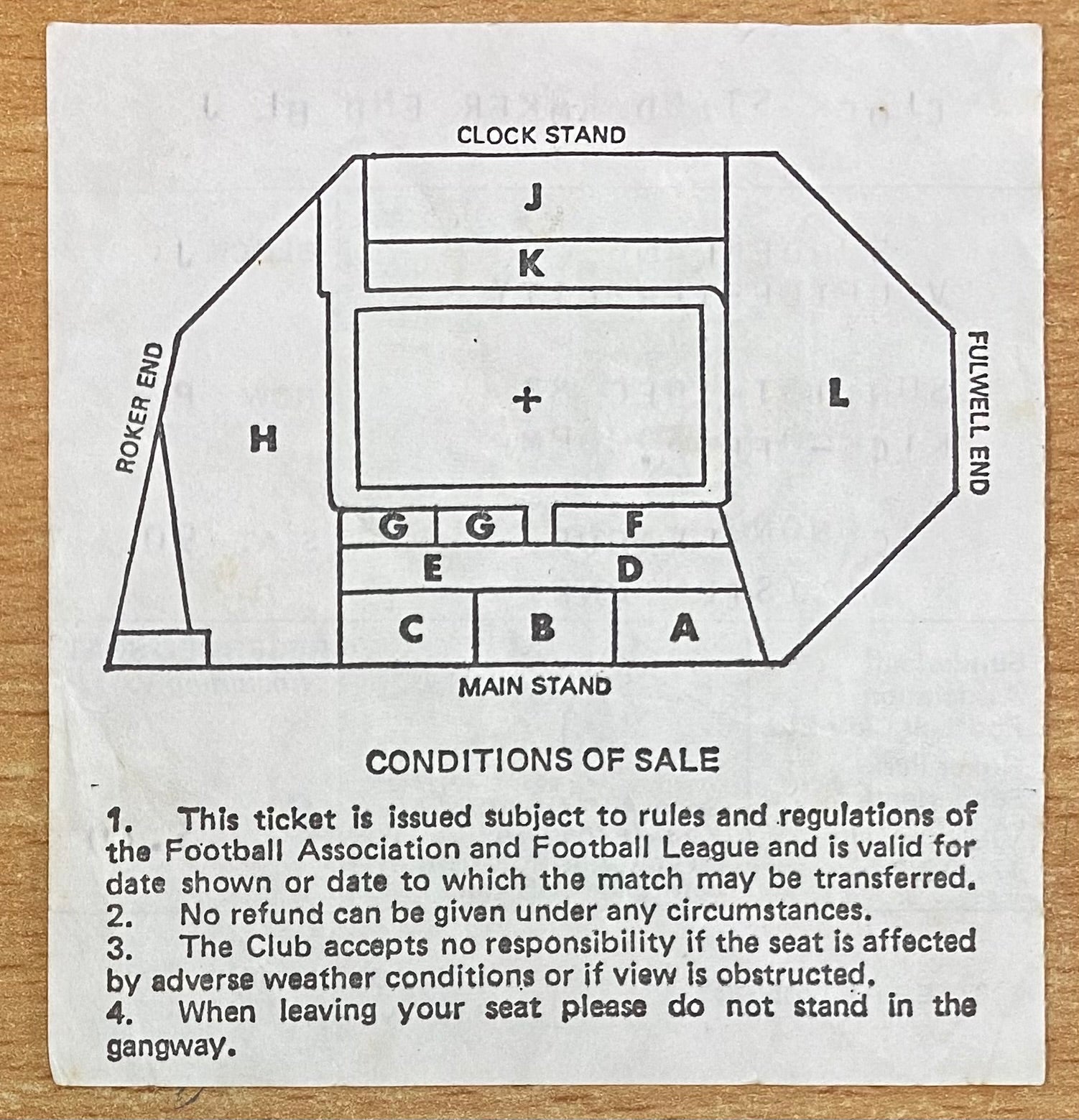 1983/84 ORIGINAL DIVISION 1 TICKET SUNDERLAND V LEICESTER CITY