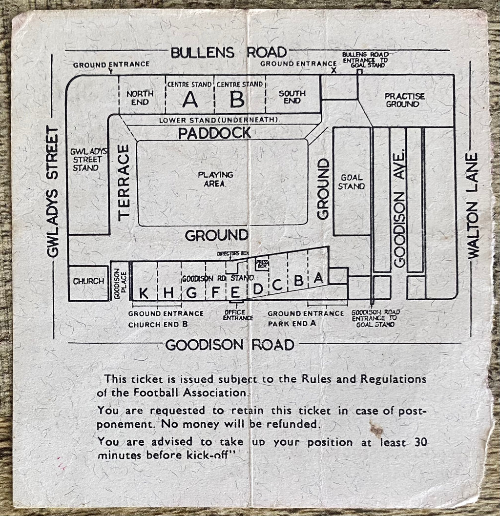 1966 ORIGINAL WORLD CUP 1ST ROUND TICKET BRAZIL V BULGARIA @ GOODISON PARK