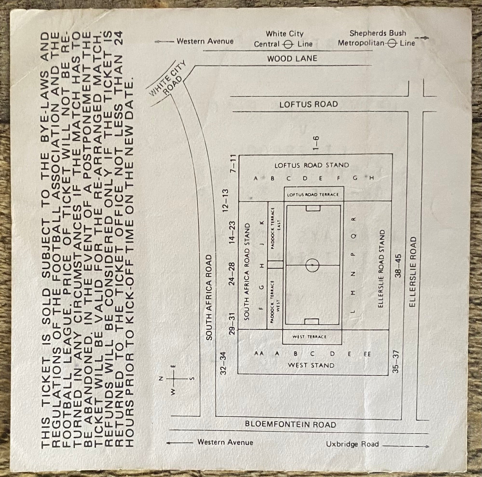 1987/88 ORIGINAL DIVISION ONE TICKET QUEENS PARK RANGERS V LIVERPOOL