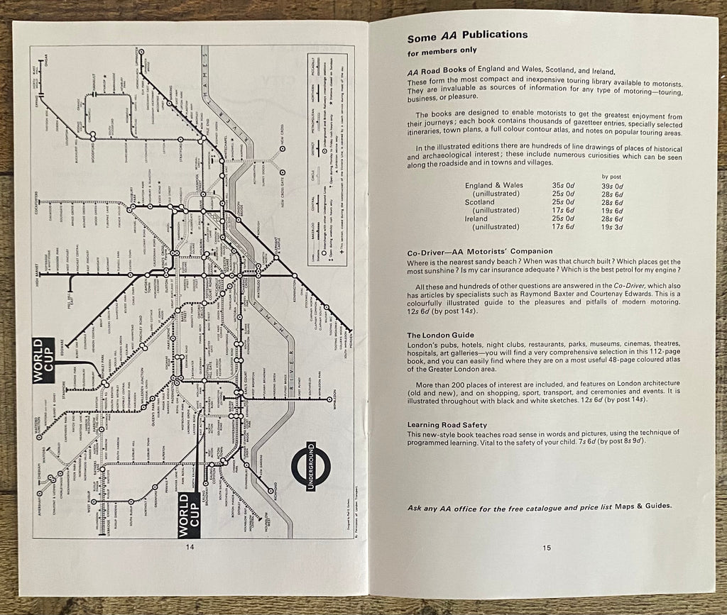 1966 WORLD CUP ORIGINAL OFFICIAL AA GUIDE TO HOST CITIES