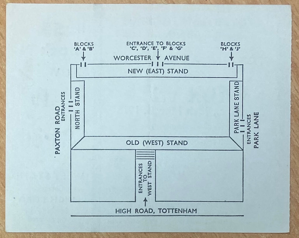 1975/76 ORIGINAL DIVISION ONE TICKET TOTTENHAM HOTSPUR V ASTON VILLA