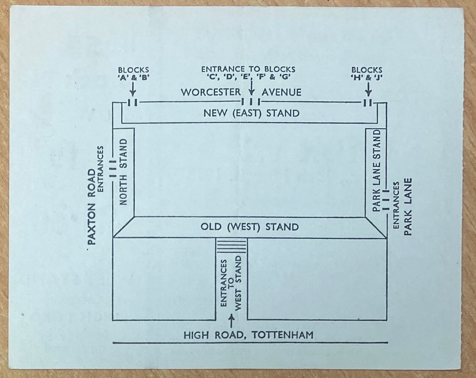 1975/76 ORIGINAL DIVISION ONE TICKET TOTTENHAM HOTSPUR V ASTON VILLA