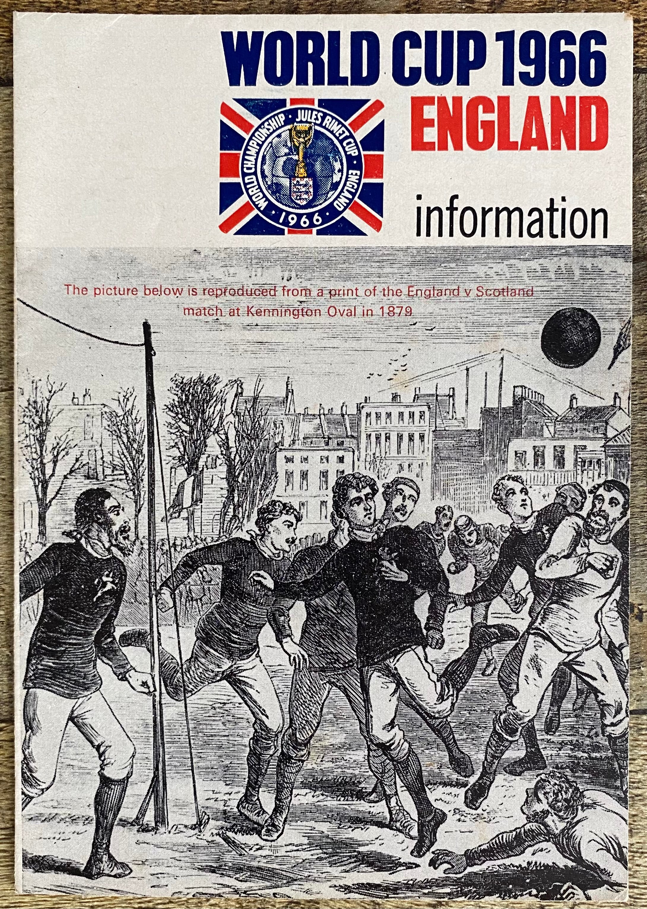 1966 WORLD CUP ORIGINAL OFFICIAL TICKET INFORMATION FOLD OUT BOOKLET