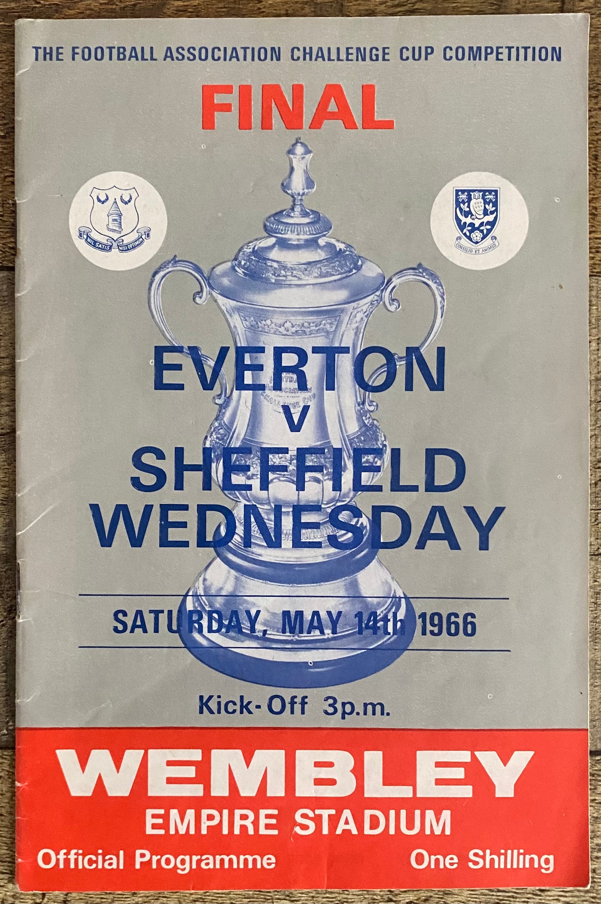 1966 ORIGINAL FA CUP FINAL PROGRAMME EVERTON V SHEFFIELD WEDNESDAY