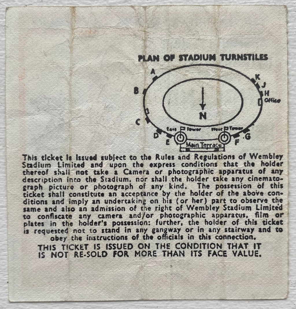 1970 ORIGINAL BRITISH HOME INTERNATIONAL CHAMPIONSHIPS TICKET ENGLAND V NORTHERN IRELAND