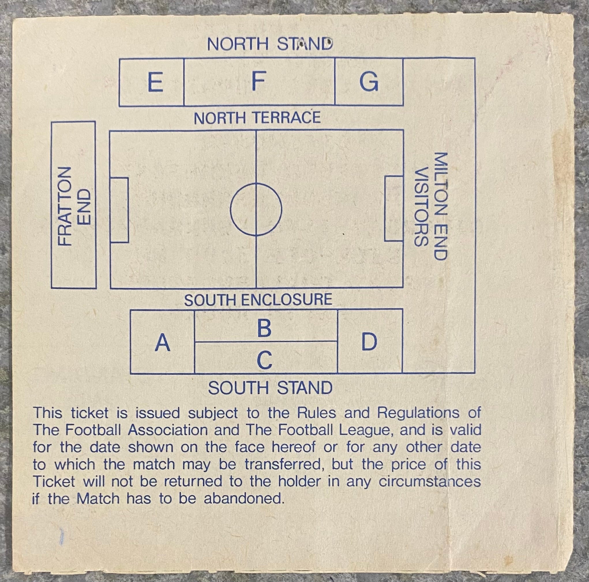 1991/92 ORIGINAL FA CUP 5TH ROUND TICKET PORTSMOUTH V MIDDLESBROUGH