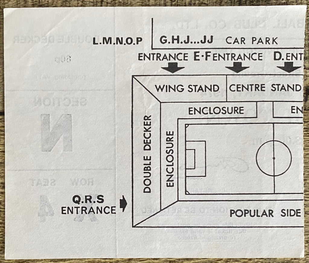 1973/74 ORIGINAL DIVISION 1 TICKET LEICESTER CITY V IPSWICH TOWN