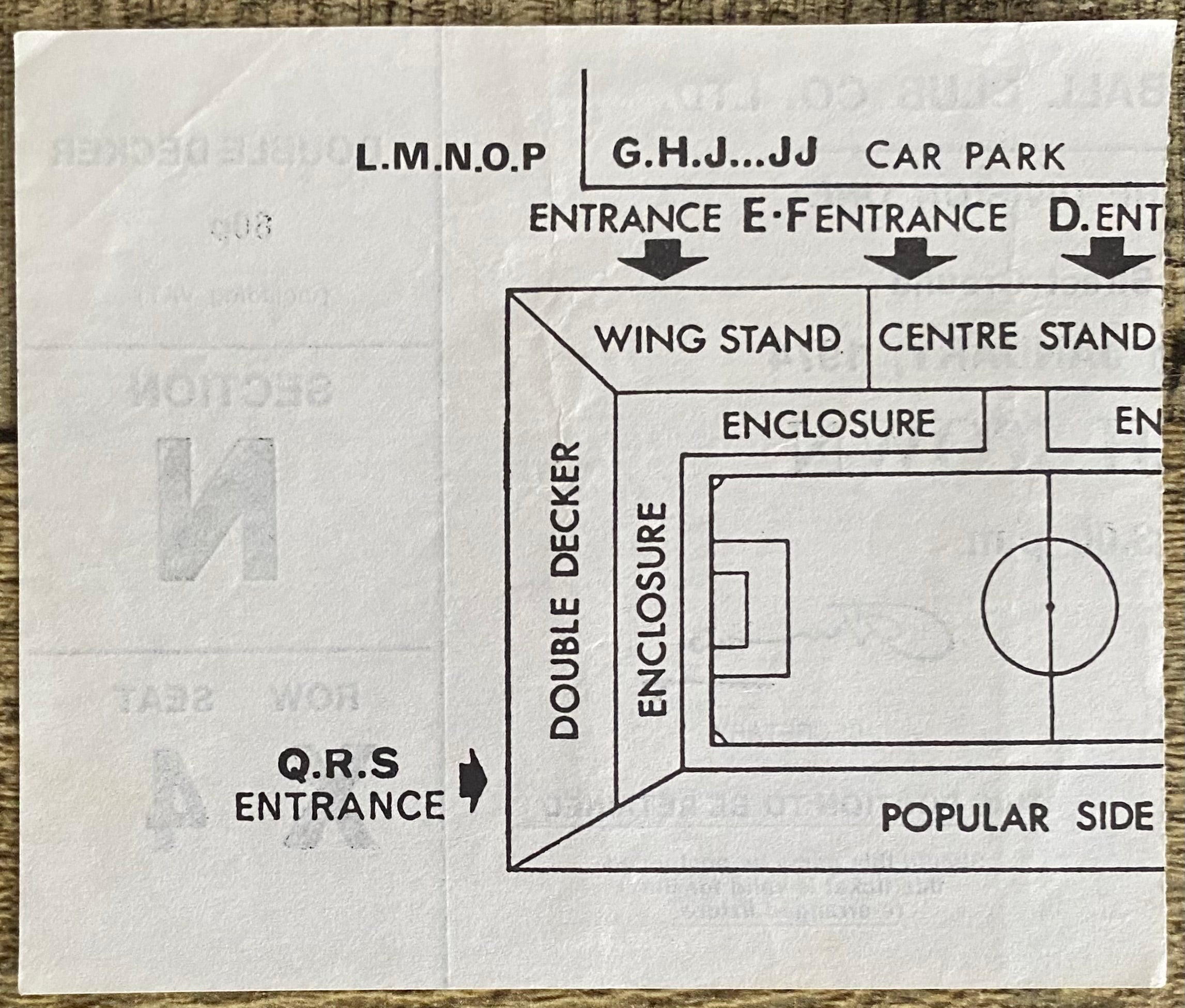 1973/74 ORIGINAL DIVISION 1 TICKET LEICESTER CITY V IPSWICH TOWN