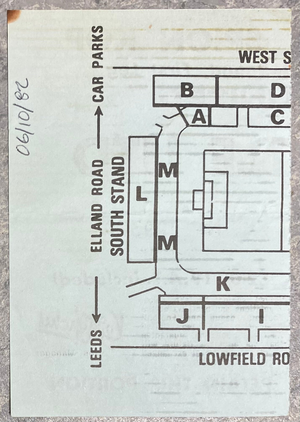 1982/83 ORIGINAL LEAGUE CUP 2ND ROUND 1ST LEG TICKET LEEDS UNITED V NEWCASTLE UNITED