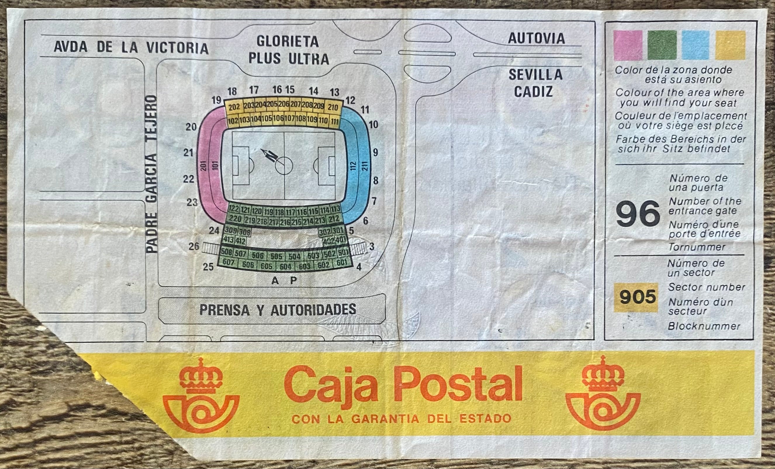 1982 ORIGINAL WORLD CUP 1ST ROUND TICKET SCOTLAND V BRAZIL @ SEVILLE