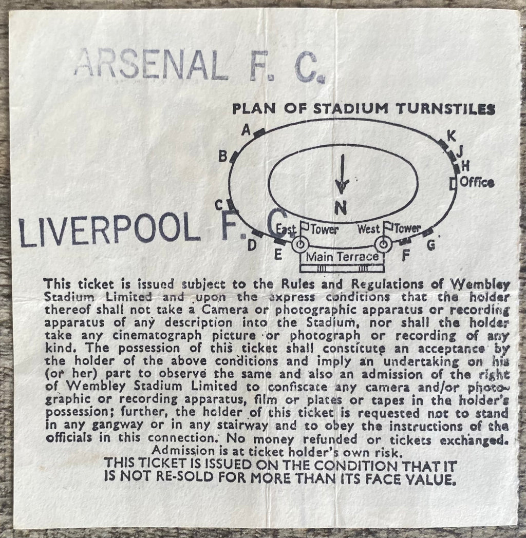 1980 ORIGINAL FA CUP FINAL TICKET WEST HAM UNITED V ARSENAL