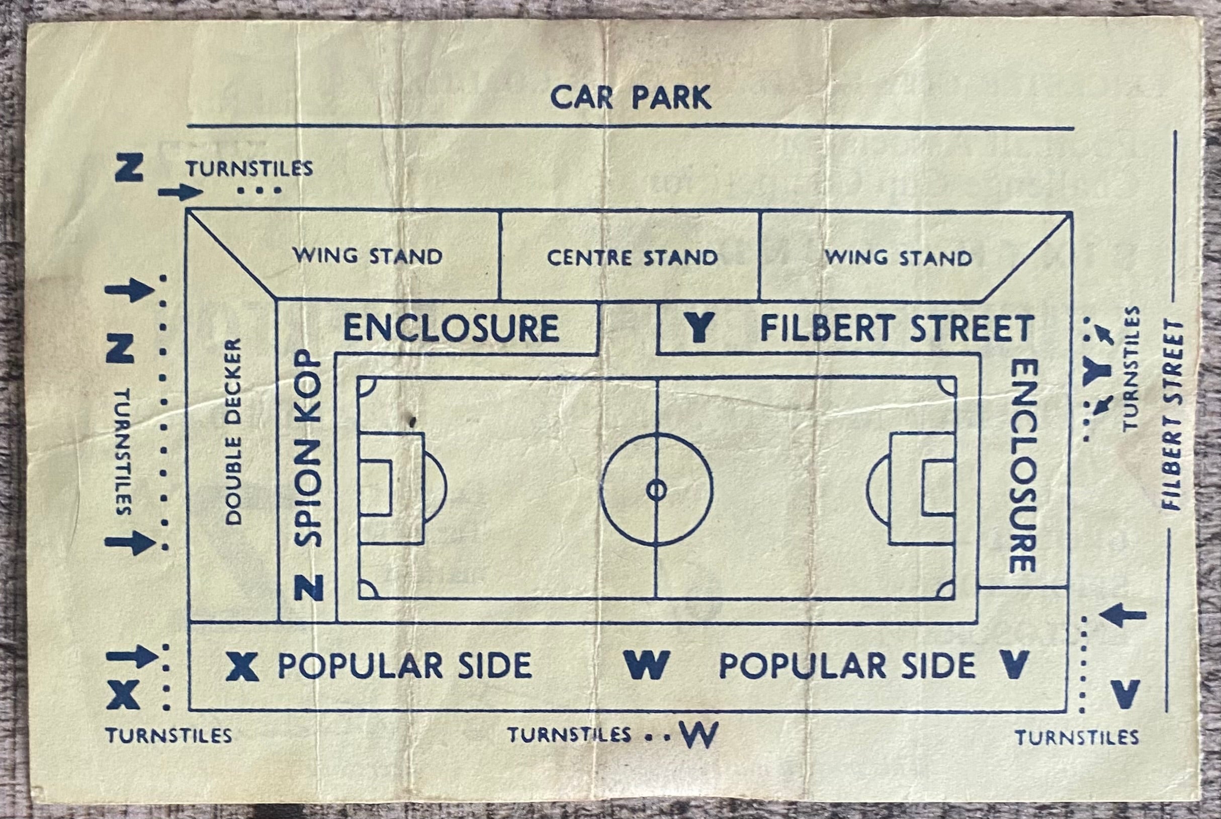1967/68 ORIGINAL FA CUP 6TH ROUND TICKET LEICESTER CITY V EVERTON