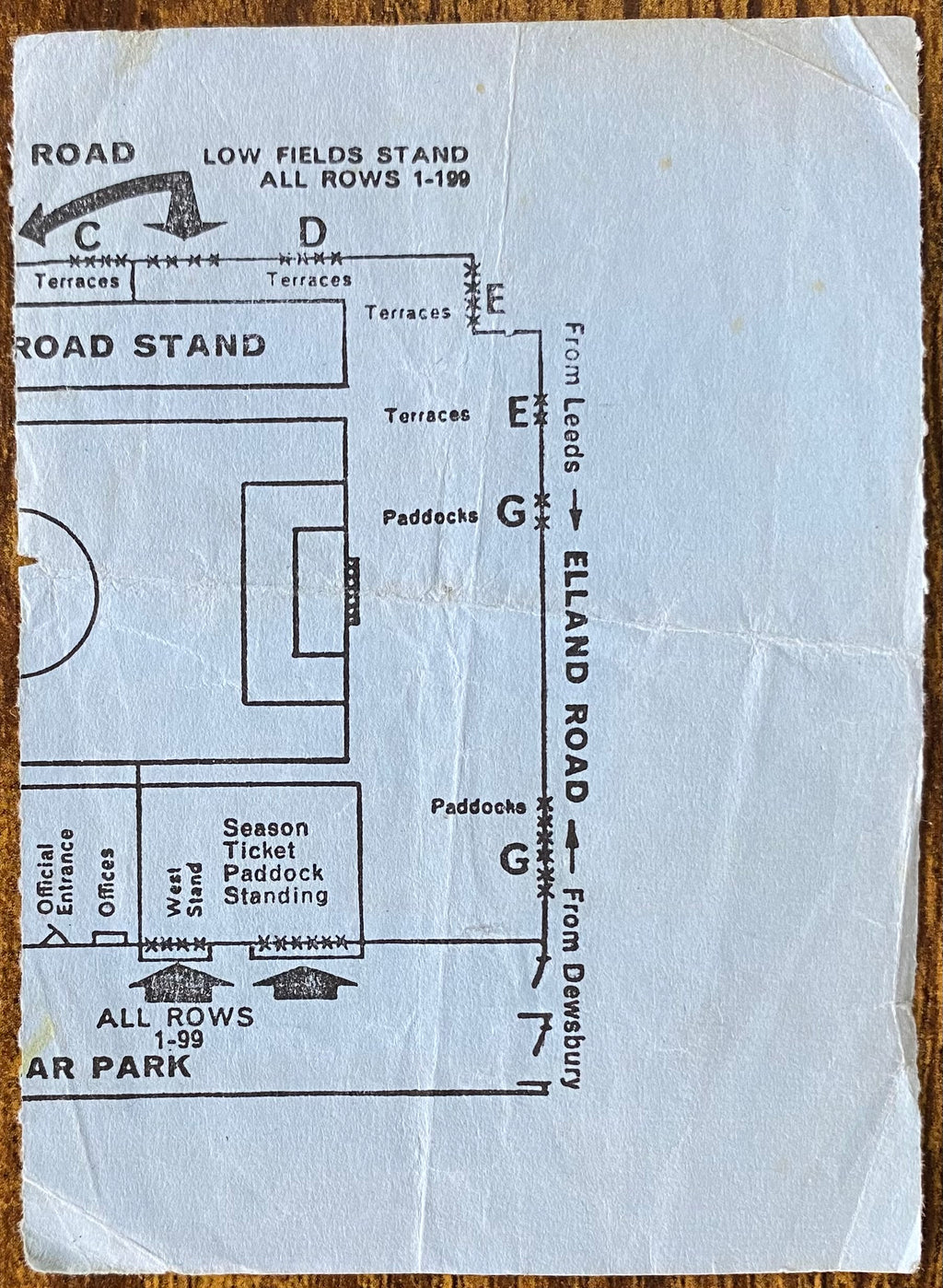 1972/73 ORIGINAL LEAGUE CUP 3RD ROUND REPLAY TICKET LEEDS UNITED V ASTON VILLA