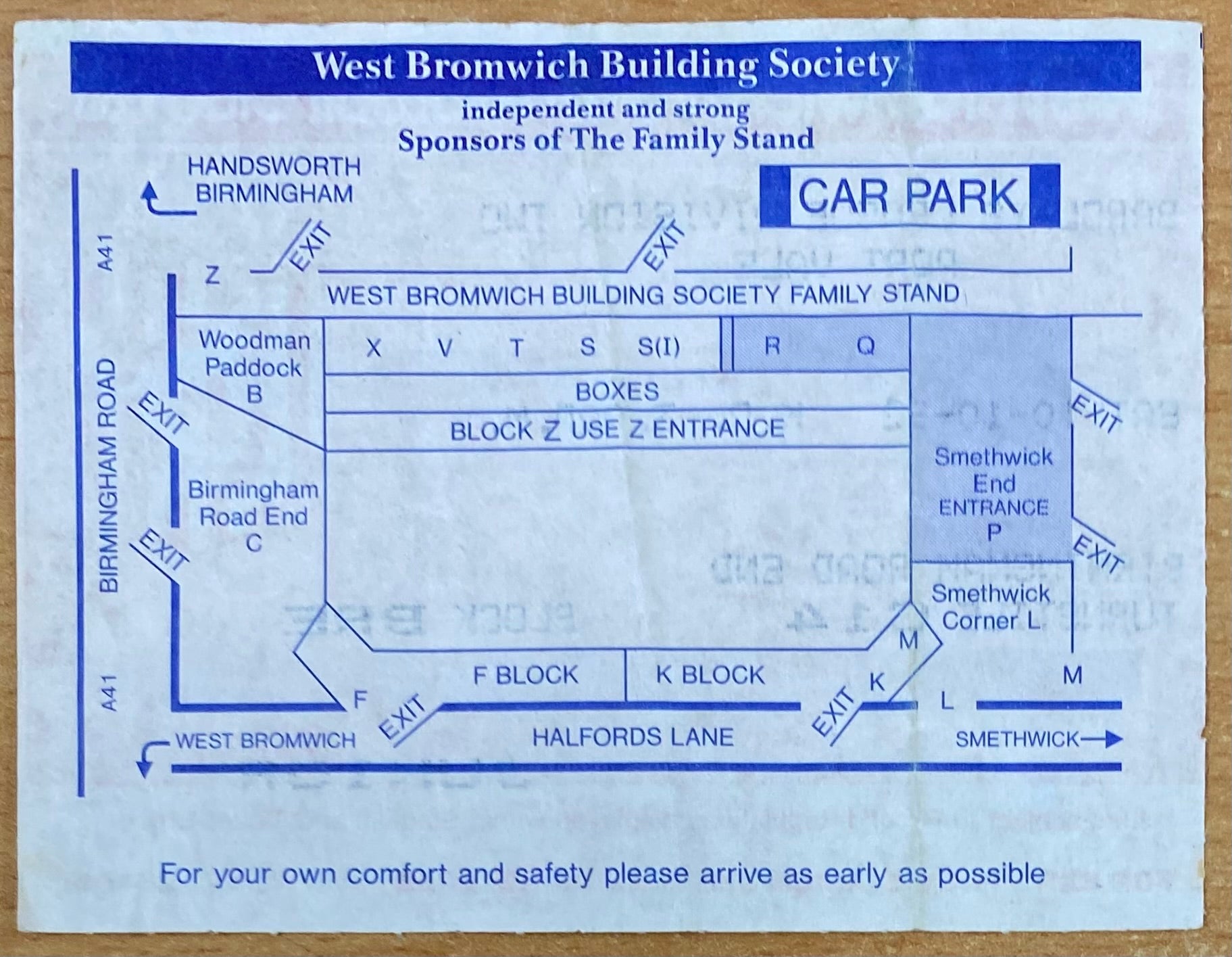 1992/93 ORIGINAL DIVISION 2 TICKET WEST BROMWICH ALBION V PORT VALE