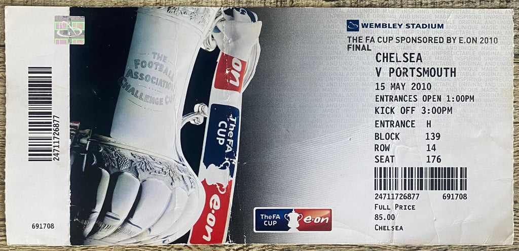 2010 ORIGINAL FA CUP FINAL TICKET PORTSMOUTH V CHELSEA