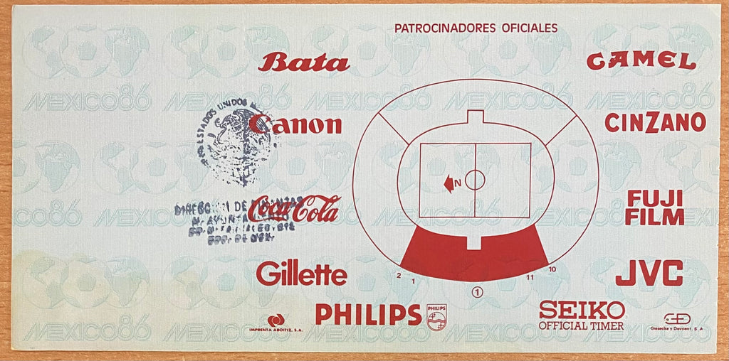 1986 ORIGINAL WORLD CUP 1ST ROUND UNUSED TICKET SCOTLAND V URUGUAY @ Nezahualcóyotl
