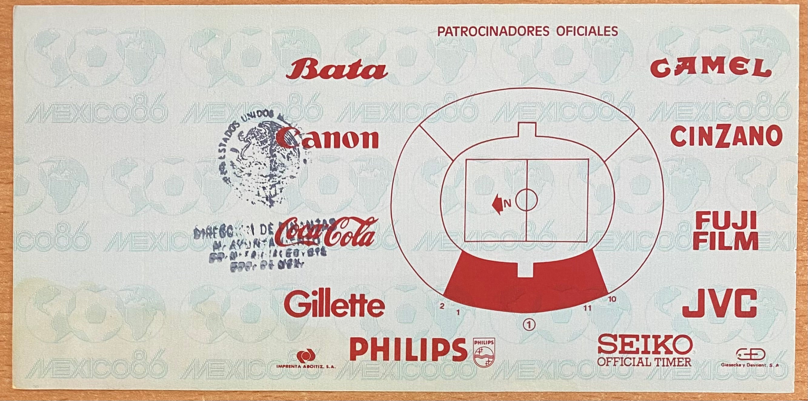 1986 ORIGINAL WORLD CUP 1ST ROUND UNUSED TICKET SCOTLAND V URUGUAY @ Nezahualcóyotl