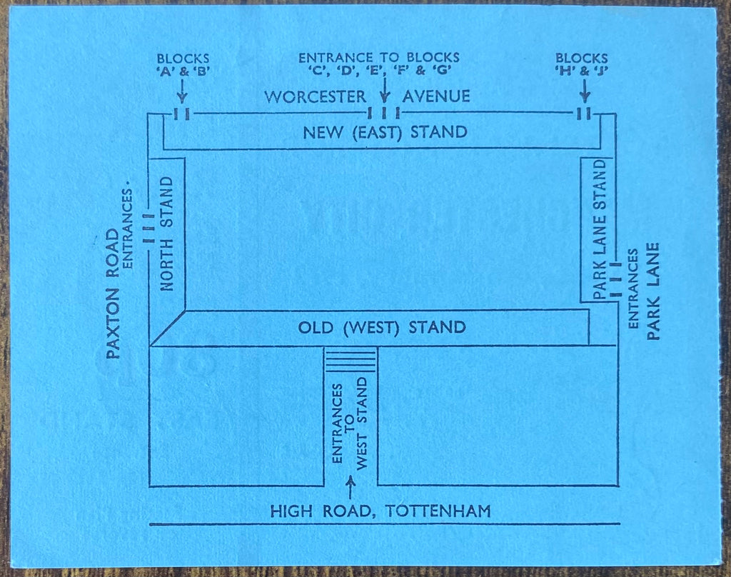 1971/72 ORIGINAL DIVISION ONE TICKET TOTTENHAM HOTSPUR V MANCHESTER CITY