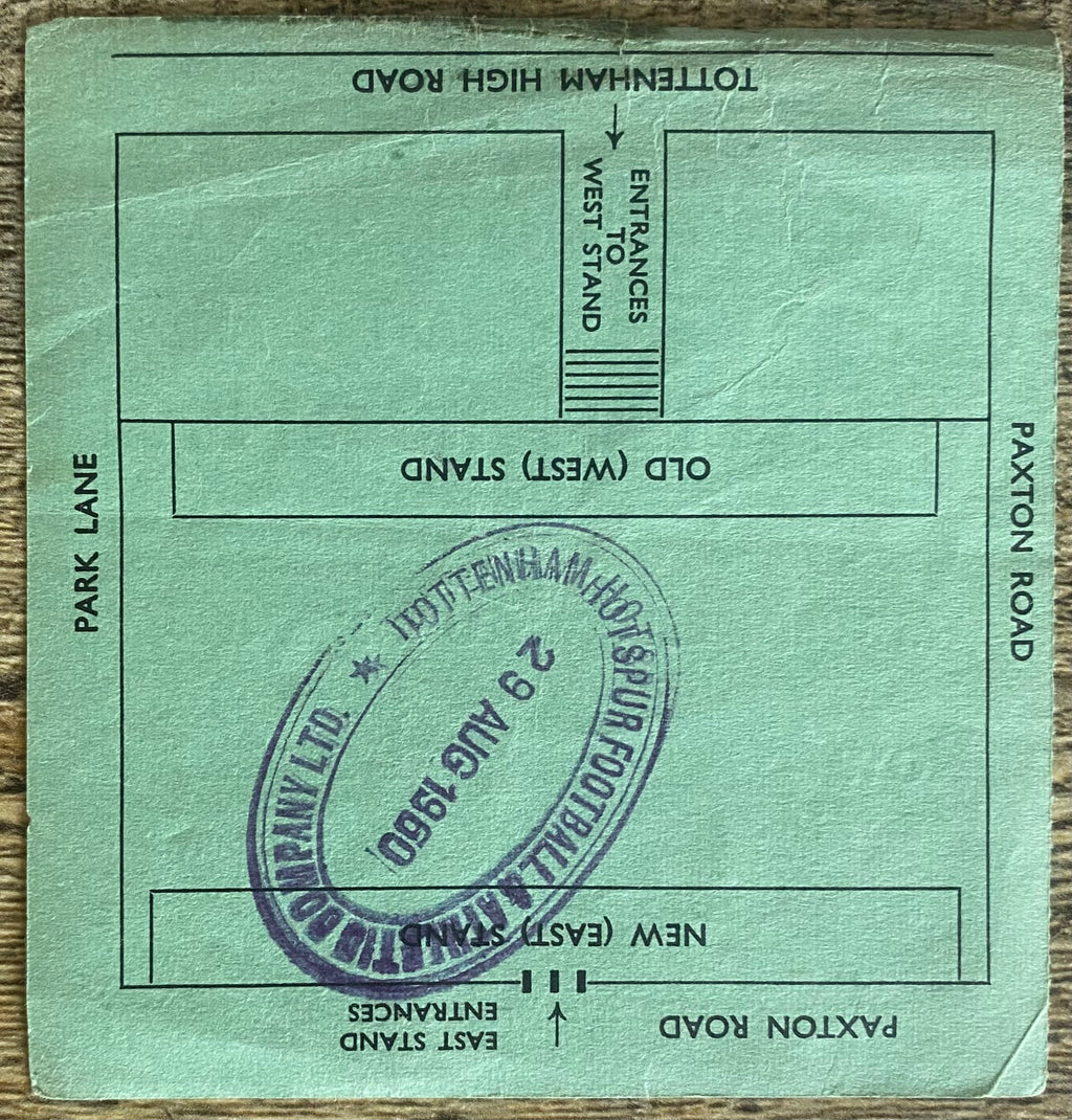 1960/61 ORIGINAL DIVISION ONE TICKET TOTTENHAM HOTSPUR V BLACKPOOL