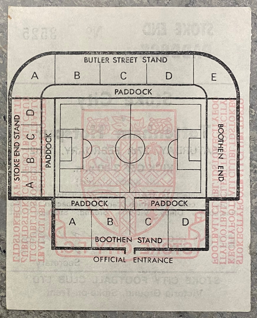 1981/82 ORIGINAL DIVISION 1 TICKET STOKE CITY V TOTTENHAM HOTSPUR