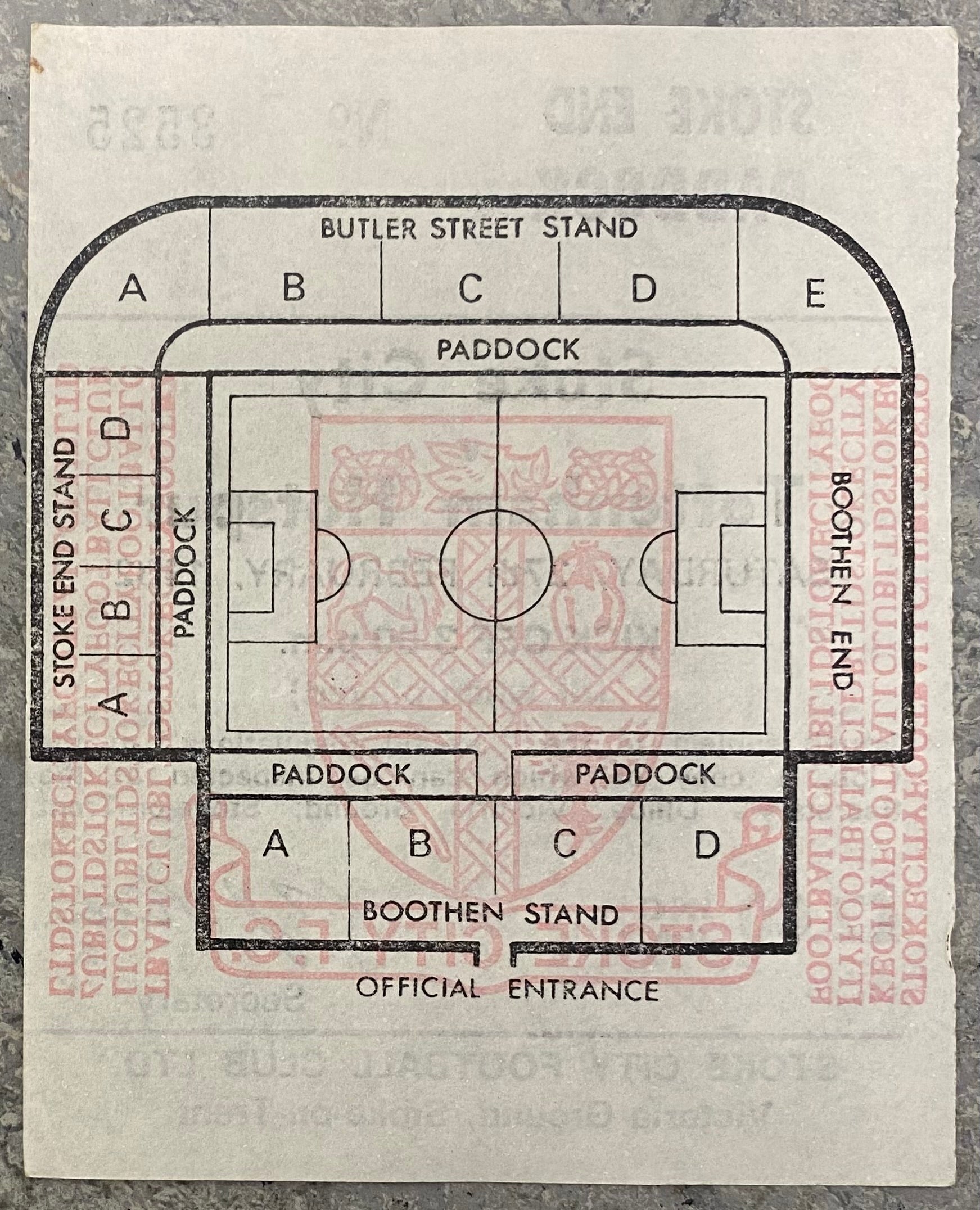 1981/82 ORIGINAL DIVISION 1 TICKET STOKE CITY V TOTTENHAM HOTSPUR