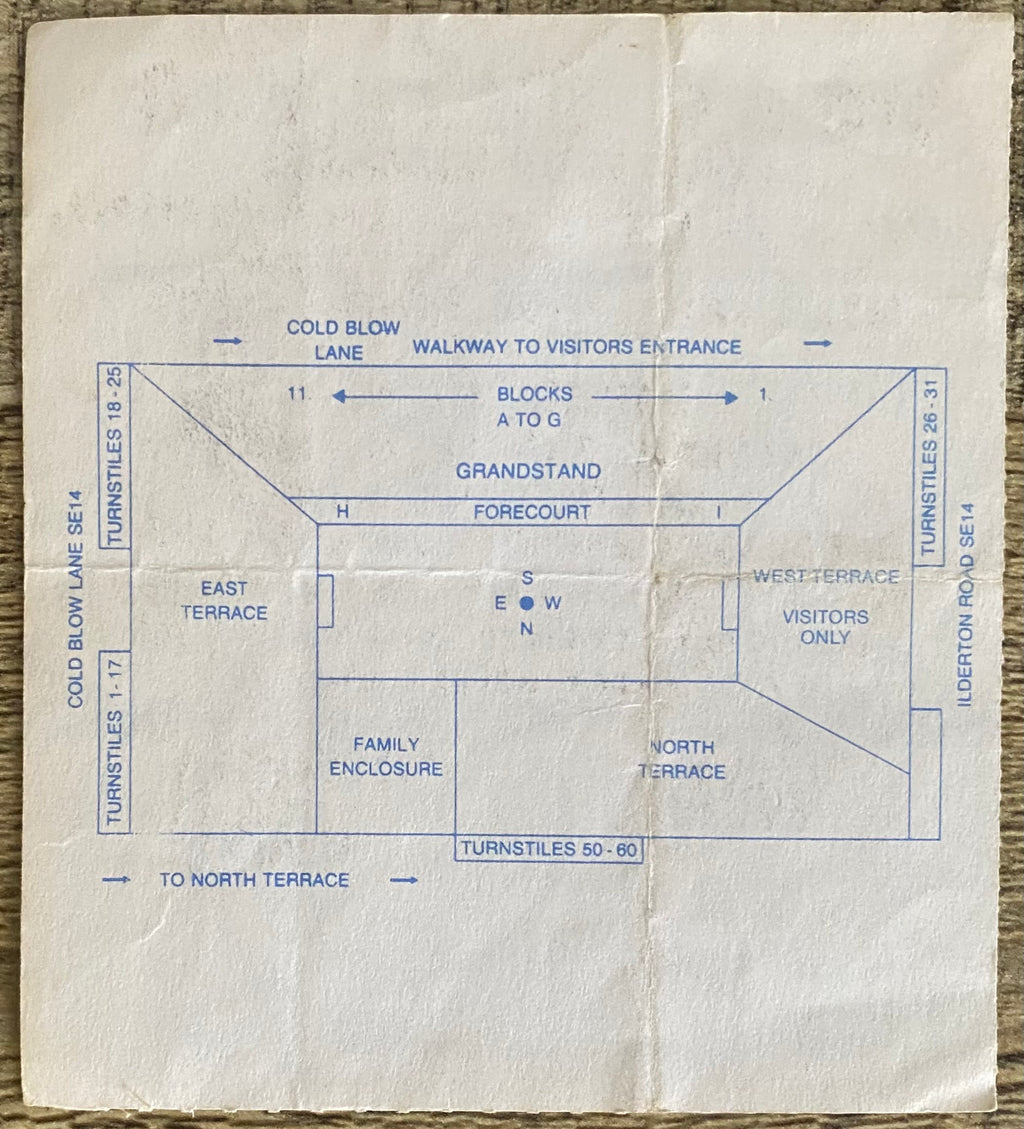 1992/93 ORIGINAL DIVISION 1 TICKET MILLWALL V PORTSMOUTH