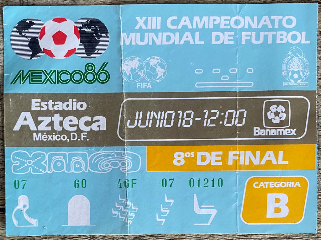 1986 ORIGINAL WORLD CUP 1ST ROUND TICKET ENGLAND V POLAND @ MONTERREY