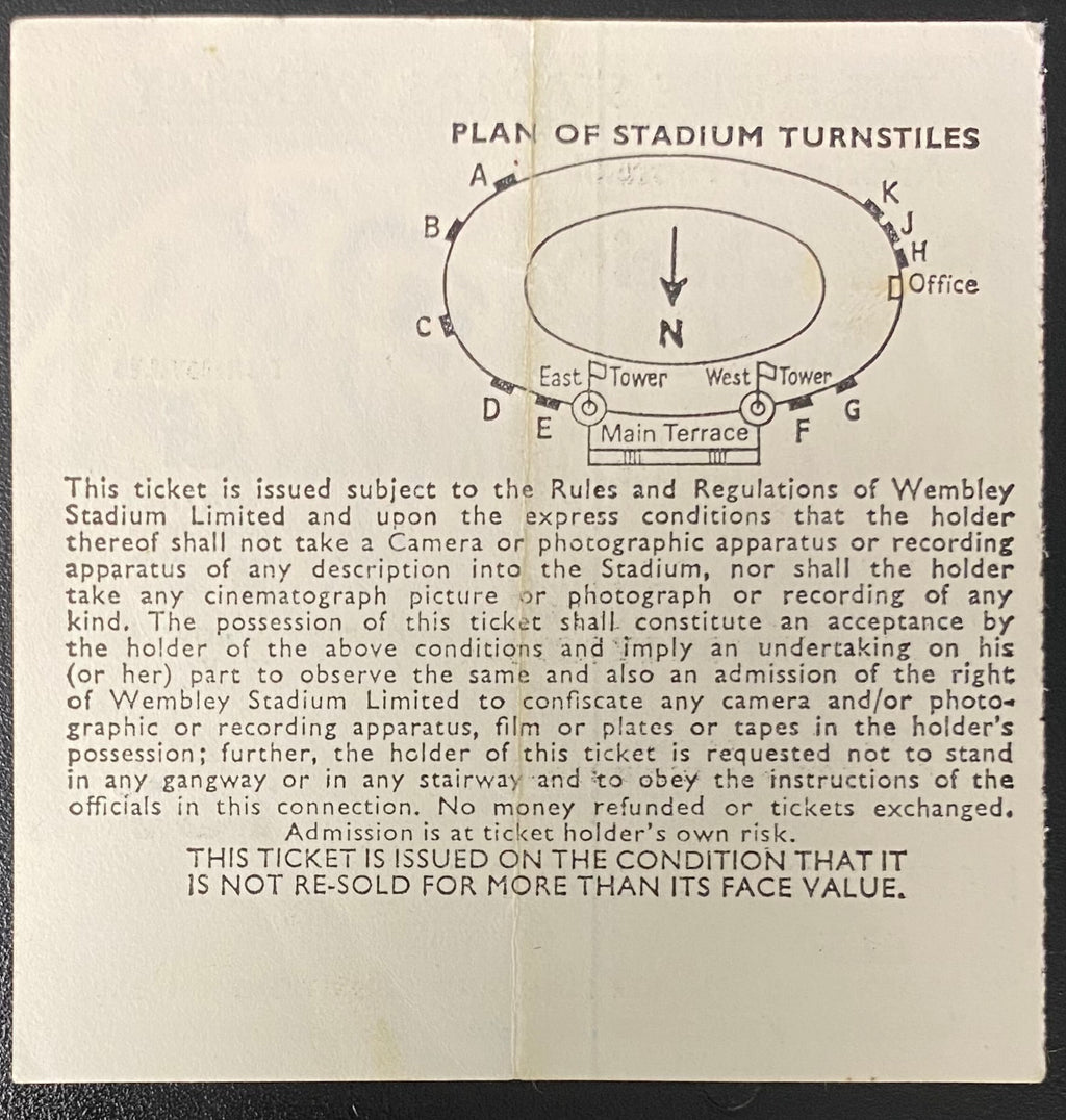 1976 ORIGINAL CHARITY SHIELD TICKET LIVERPOOL V SOUTHAMPTON