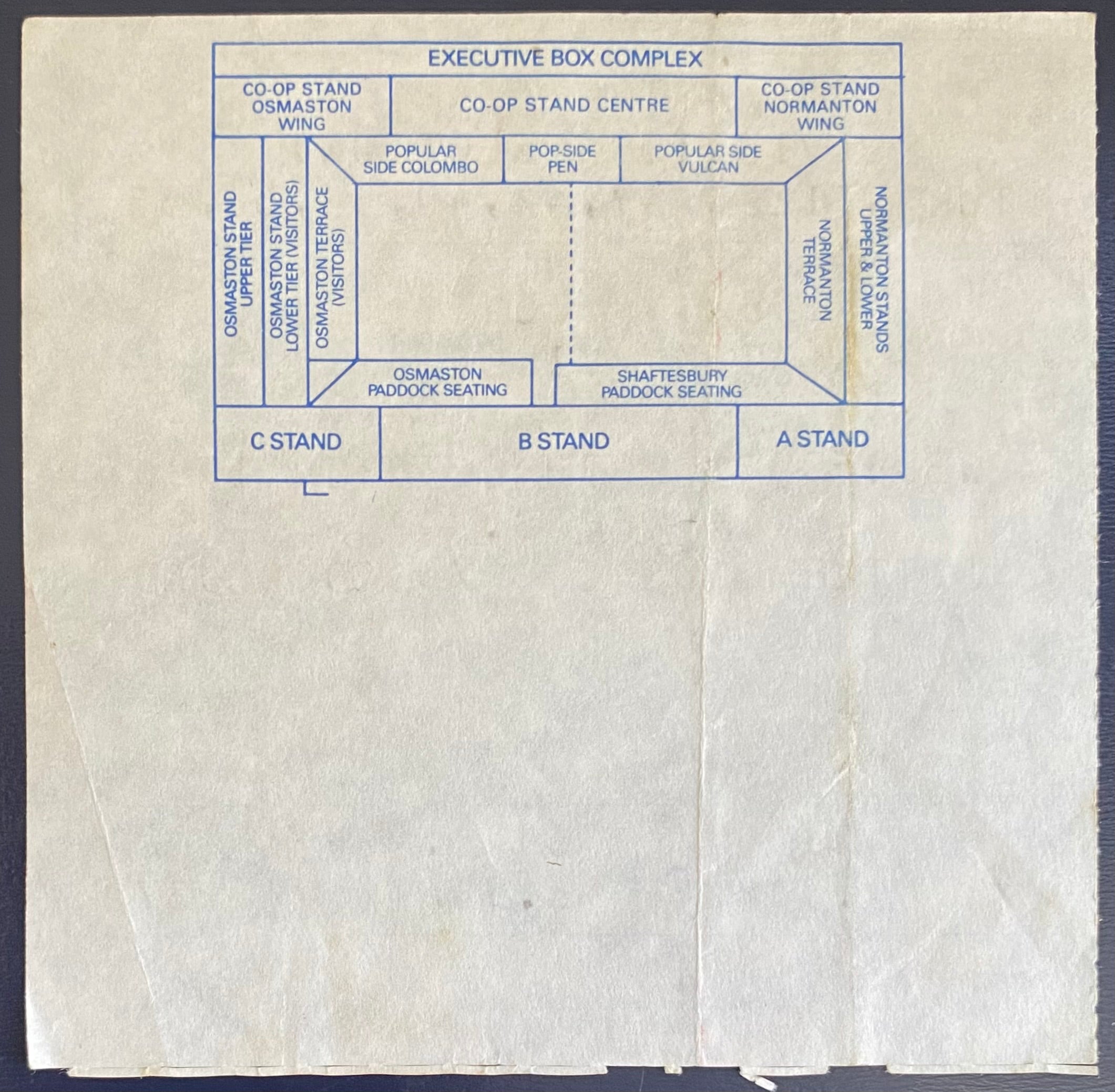 1986/87 ORIGINAL DIVISION 2 TICKET DERBY COUNTY V BRADFORD CITY