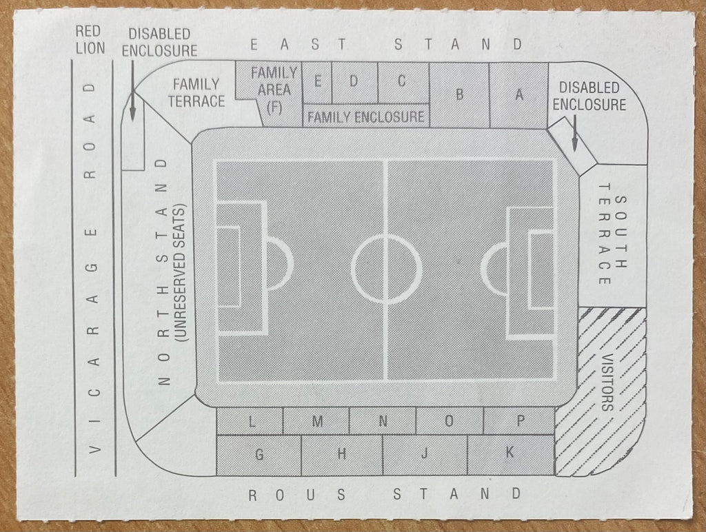 1993/94 ORIGINAL DIVISION 1 TICKET WATFORD V SUNDERLAND