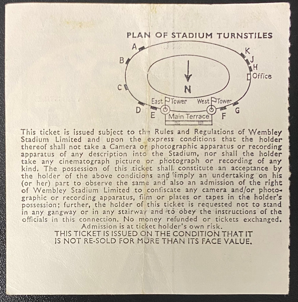 1976 ORIGINAL CHARITY SHIELD TICKET LIVERPOOL V SOUTHAMPTON