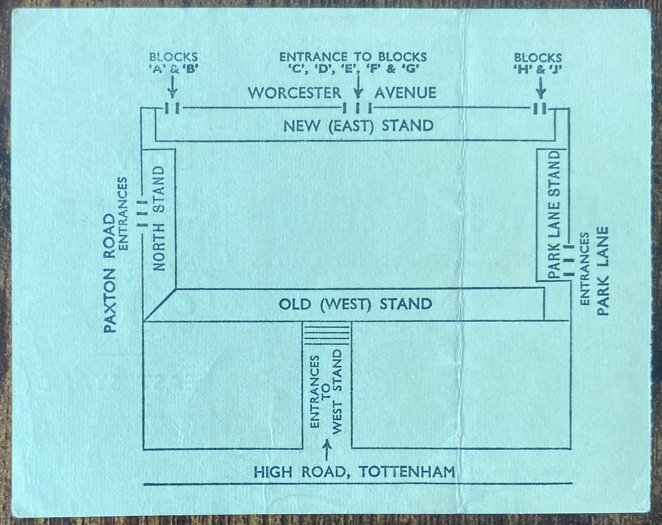 1972/73 ORIGINAL DIVISION ONE TICKET TOTTENHAM HOTSPUR V IPSWICH TOWN