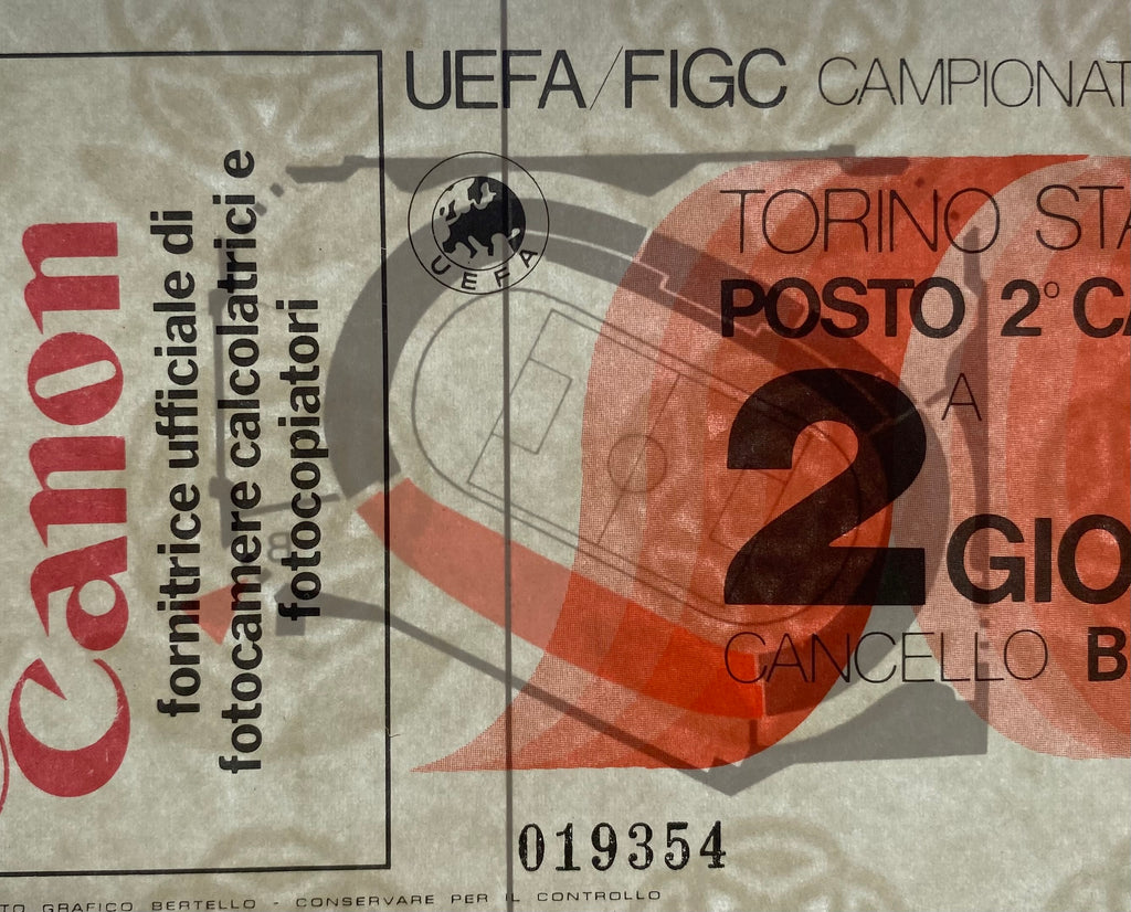 1980 ORIGINAL EUROPEAN CHAMPIONSHIPS 1ST ROUND TICKET ITALY V ENGLAND @ TURIN