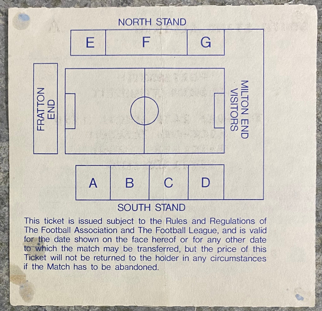 1989/90 ORIGINAL DIVISION 2 TICKET PORTSMOUTH V OLDHAM ATHLETIC