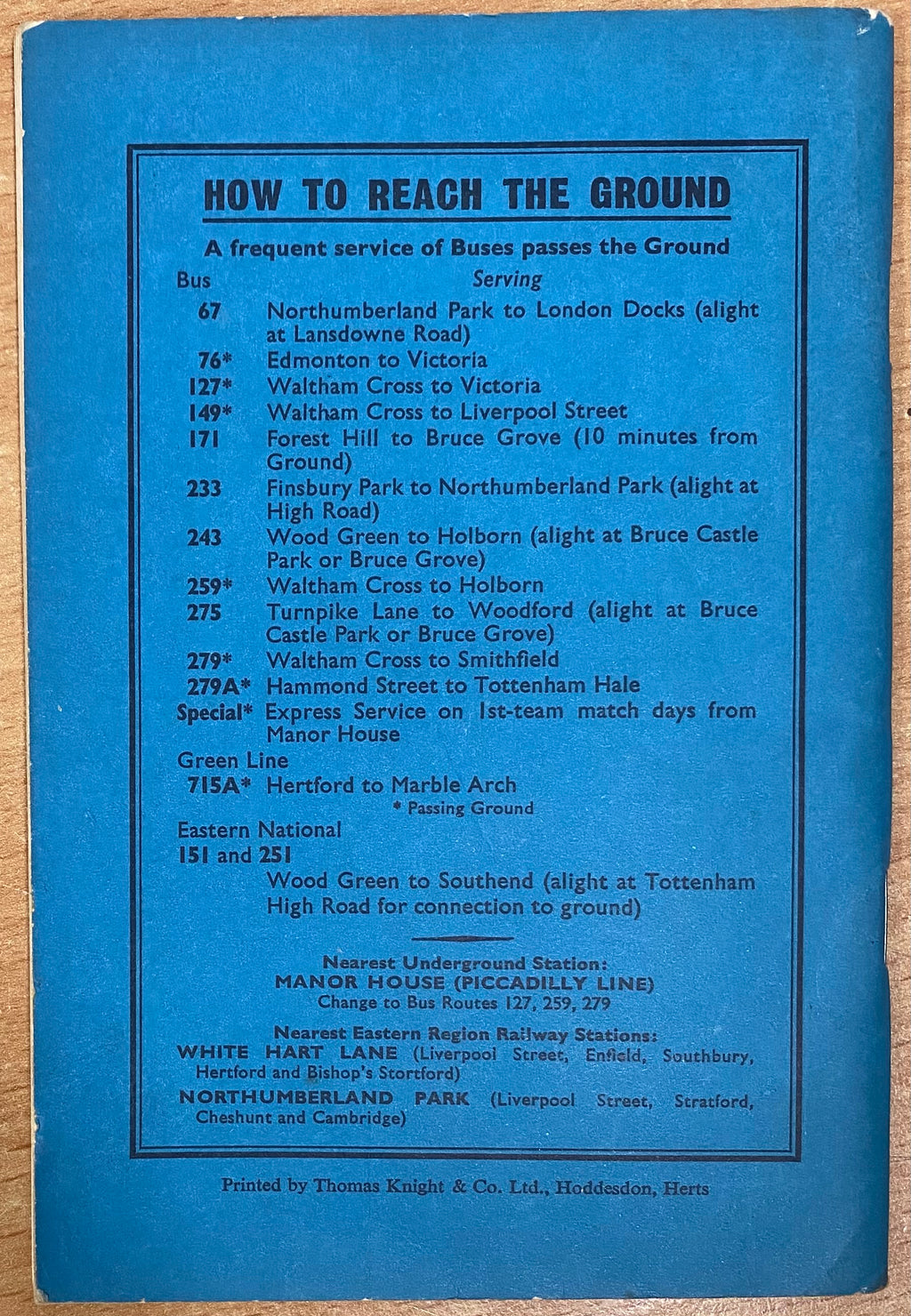 1968/69 ORIGINAL CLUB ISSUED OFFICIAL TOTTENHAM HOTSPUR HANDBOOK