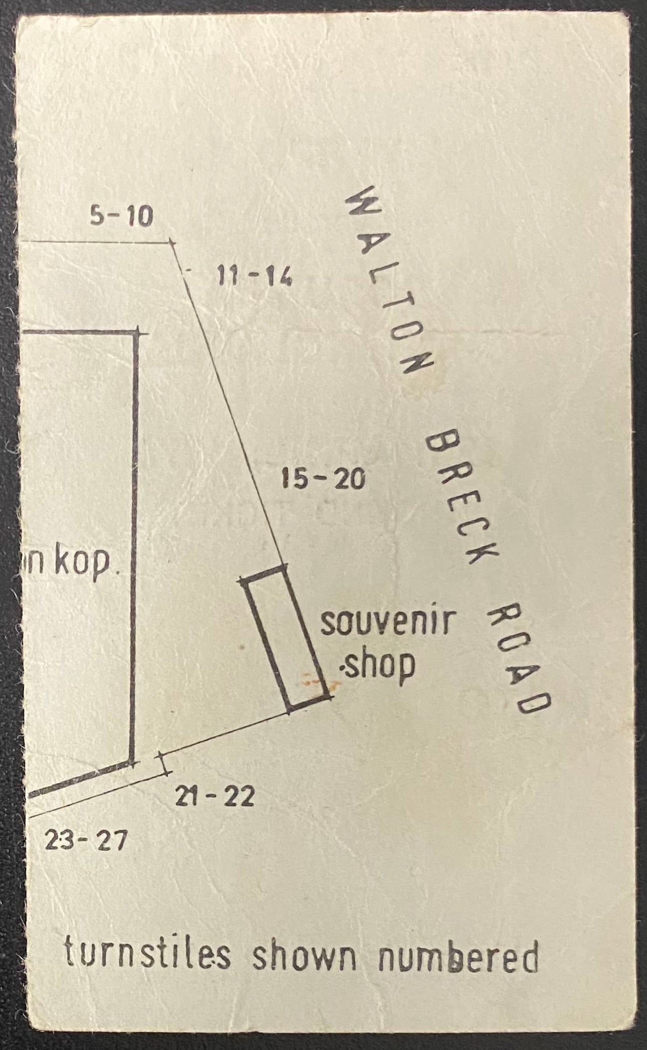 1977/78 ORIGINAL EUROPEAN CUP SEMI FINAL 2ND LEG TICKET LIVERPOOL V BORUSSIA MONCHENGLADBACH