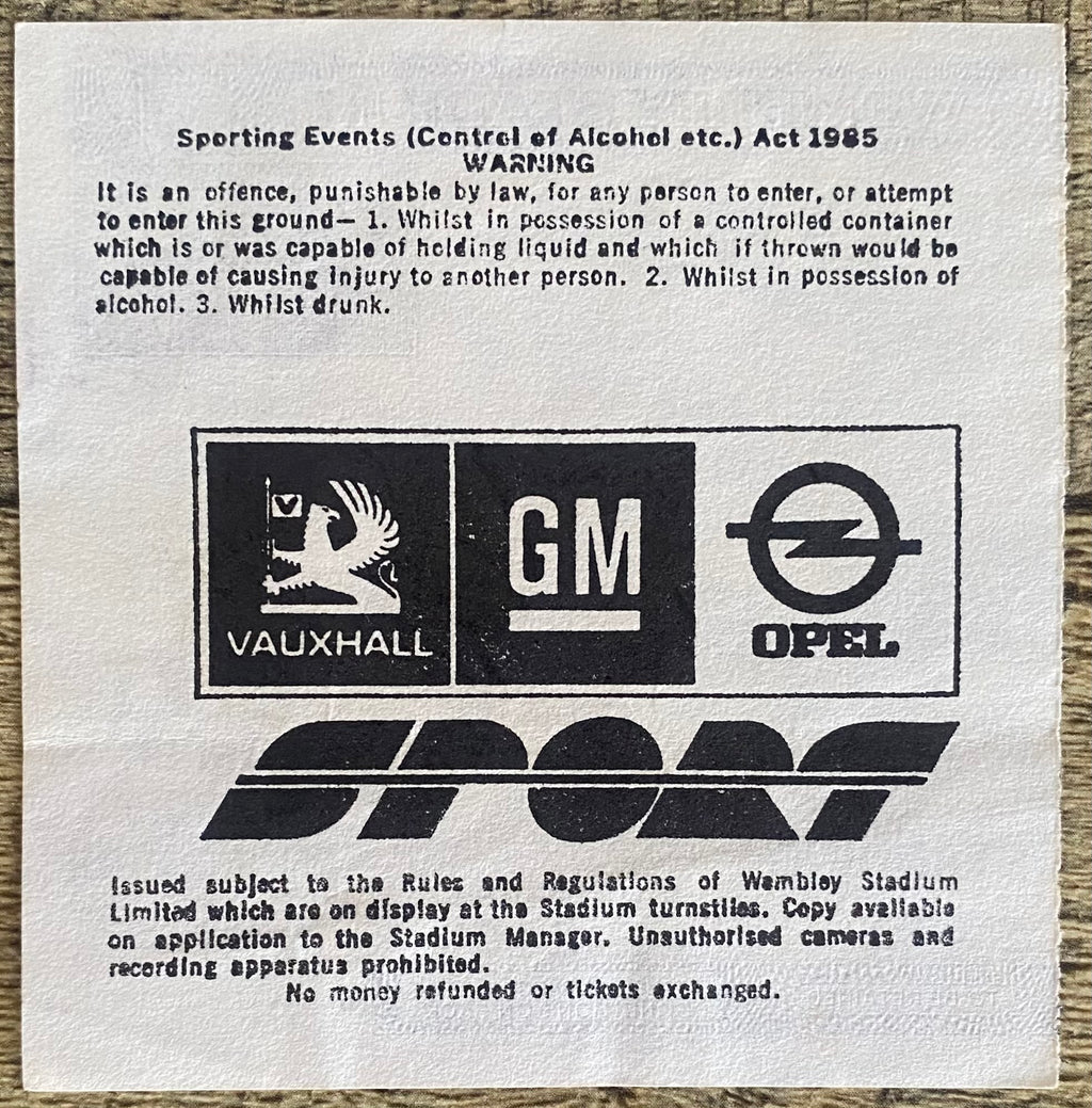 1985 ORIGINAL WORLD CUP QUALIFYING TICKET ENGLAND V ROMANIA