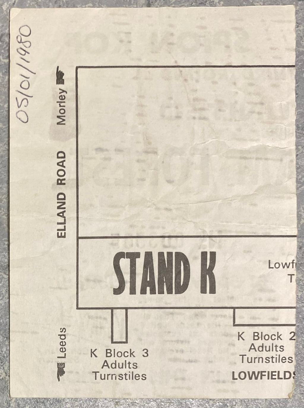 1979/80 ORIGINAL FA CUP 3RD ROUND TICKET LEEDS UNITED V NOTTINGHAM FOREST
