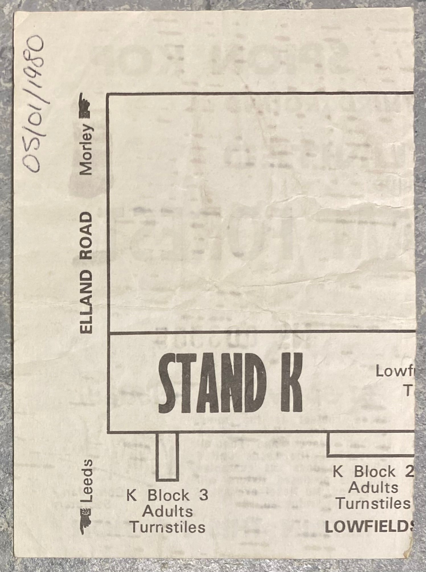 1979/80 ORIGINAL FA CUP 3RD ROUND TICKET LEEDS UNITED V NOTTINGHAM FOREST